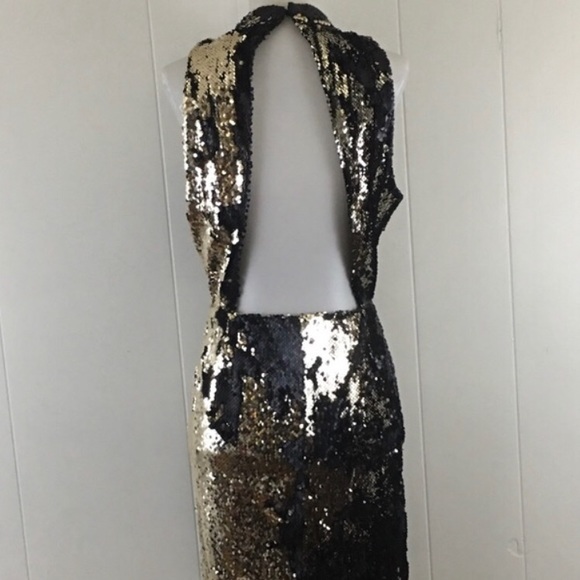 SOLD OUT NWT ZARA SEQUIN OPEN BACK MINI SHEATH DRESS - Picture 6 of 7